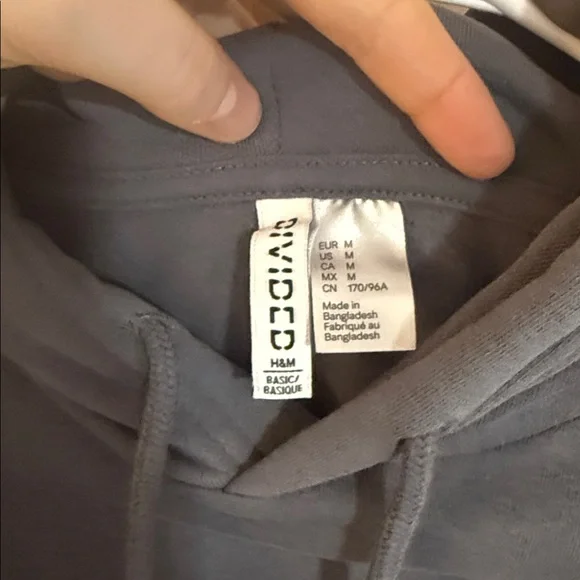 H&M Charcoal Gray Pullover Hoodie - Picture 2 of 3